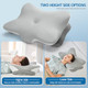 Krightlink Ergonomic Memory Foam Cervical Pillow For Neck Pain Relief Grey