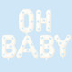 Zafete White Oh Baby Letters Balloons With Blue Bows Welcome He Or White