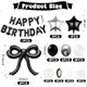 Ythetm Black Bow Balloons Bow Birthday Party Decorations Black Happy Birthday Balloons Black