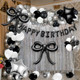 Ythetm Black Bow Balloons Bow Birthday Party Decorations Black Happy Birthday Balloons Black
