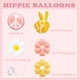 Zafete Two Groovy Hippie Peace Sign Daisy Flower Wildflower Balloons Boho Theme