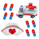 Zafete Red Ambulance Nurse Cap Capsule Balloons Thank You Nurses Balloon Rn Red
