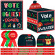 Zoiiwa Christmas Ugly Sweater Party Voting Cards Sets Supplies With Contest Ballot 68Pcs