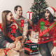 Zoiiwa Christmas Ugly Sweater Party Voting Cards Sets Supplies With Contest Ballot 68Pcs