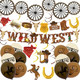 Xipegpa Wild West Cowboy Party Decorations With Banners Hanging Swirls Ceiling Streamers 30 Pcs