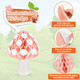 Zoiiwa Mushroom Honeycomb Balls Decorations Pink Fairy First Birthday Party Centerpieces For 9Pcs Pink