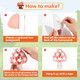 Zoiiwa Mushroom Honeycomb Balls Decorations Pink Fairy First Birthday Party Centerpieces For 9Pcs Pink