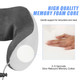 Xswqdlq Travel Neck Pillow/Electric Neck Massager With Heating Memory Foam Pillow For Grey