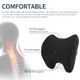 Ovyuzhen Lumbar Support And Car Neck Pillow For Office Chair And Car Black