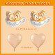 Zafete Orange Latte Coffee Cup Balloon Apricot Brown Heart Shaped Balloons Garland 4 Pcs Orange