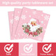 Zoiiwa Pink Christmas Party Tableware Set Santa Claus Snowflake Party Supplies Pink 96Pcs Pink