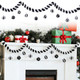 Vertintong Halloween Worm Garland Tree Decorations Nightmare Spooky Faux Fur Ribbon Trim 5Ft Black
