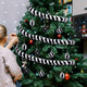 Vertintong Halloween Worm Garland Tree Decorations Nightmare Spooky Faux Fur Ribbon Trim 5Ft Black