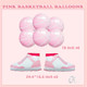 Zafete Pink Basketball Shoes Sneaker Foil Balloons Sports Themed Balloons For Senior 18 Inch Pink