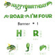 Miruwtog Dinosaur 4Th Birthday Party Decorations BoyRoar Im 4 Dinosaur Party DecorationsBoys