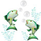 Zafete Inflatable Salmon Fish Foil Balloons Gone Fishing Seaweed Bubble Balloons Ocean
