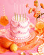 Xo Fetti Pink + Gold Glitter Candles Pink