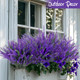 Rainflow Artificial Lavender Flowers 8 Pcs Purple