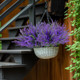 Rainflow Artificial Lavender Flowers 8 Pcs Purple