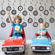 Zoiiwa Race Car Birthday Party Decorations Wheel Tire Hanging Swirls Ornaments Racing 60Pcs