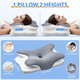 Ehomfory Cervical Neck Pillow Ergonomic Memory Foam Pillows For Neck Pain Relief Gray