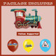 Zafete Train Balloons Chugga Chugga Two Two Party Decorations Transportation Traffic Railroad 31Pcs
