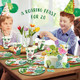 Party Spot Dinosaur Birthday Party Decorations For Boy20 Tableware SetsFringe Curtains20 Paper Plates 258 Pcs Green