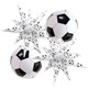 Zafete Soccer Ball Balloons Soccer Spike Burst/Explosion Star Foil Balloon Kit For