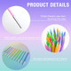 Apluselection 40Count Rainbow Birthday Candles Tall Thin Birthday Cake Candles Set Rainbow