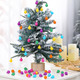 Vertintong 1'' Colorful Opaque Glass Ball Ornament For Mini Christmas Tree Bulk 60 Pcs Multicolor