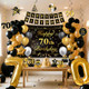 Ythetm 70Th Birthday Decorations For Men Women Black Gold Happy 70 Year Black