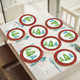 Zoiiwa Colorful Christmas Tree Paper Plates Merry Christmas Tree Plates With Red 48Pcs Red