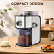 Ollygrin Flat Burr Coffee Grinder Electric Adjustable Coffee Grinder For Home Use 12 Cups