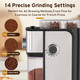 Ollygrin Flat Burr Coffee Grinder Electric Adjustable Coffee Grinder For Home Use 12 Cups