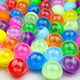 Xipegpa Colorful Capsules Round Plastic Containers For Classroom Rewards Goodie Bag Birthday 1.77 Inches 50 Pcs