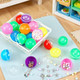 Xipegpa Colorful Capsules Round Plastic Containers For Classroom Rewards Goodie Bag Birthday 1.77 Inches 50 Pcs