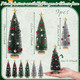 Vertintong Green Christmas Bottle Brush Trees Artificial Mini Christmas Tree Decorated Ornaments 9 Pack Green