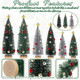 Vertintong Green Christmas Bottle Brush Trees Artificial Mini Christmas Tree Decorated Ornaments 9 Pack Green