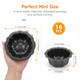 Yuanan Mini Flan Molds Fluted Mini Cake Pans Bulk Nonstick Fluted Cake 4.6 Inch 16 Pcs