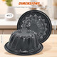 Braxan Nonstick Mini Bundt Cake Pan Set Carbon Steel Fluted Baking Molds 4 Inch Black