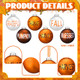 Vertintong Thanksgiving Balls Ornaments For Tree Orange White Brown Thankful Baubles Hanging 60 Pcs Orange