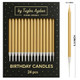 By Tugba Aydan Home Design Gold Birthday Candles Long Thin Metallic Birthday Cake Candles With Holders 24 Pack Gold