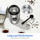 Secura Brands Electric Quiet Coffee Grinder OneTouch Pulse Control Stainless Steel Coffee Grinder Stainless Steel