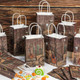 Zoiiwa Cowboy Party Favor Bags Western Paper Goodie Candy Treat Bags 12 Pcs
