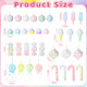 Vertintong Pastel Candy Land Decorations Set Assorted Sweet Dessert Hanging Ornaments For 34 Pcs