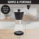 Primula Manual Adjustable Burr Coffee Grinder Stainless Steel