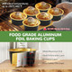 Tlazz Mini Cake Pans With Lids Disposable Aluminum Foil Ramekins Muffin Tin 5 Oz 40 Pack
