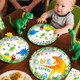 Xynic One A Saurus Birthday Decorations With Tableware Set Banner Hanging Tablecloth 193Pcs