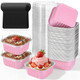 Euphhonycs Mini Cake Pans With Lids Aluminum Foil Square Baking Cups 3.5X 3.5 Inch 5Oz
