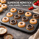 Biubumtu Ring Donut Baking Pans 12Cavity Mini Bundt Donut Mold NonStick Carbon Set Of 2 Gray